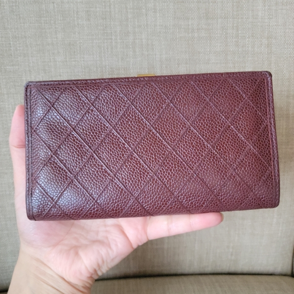 Authentic CHANEL vintage Caviar leather long wallet 4970715 (E05) - Picture 4 of 17